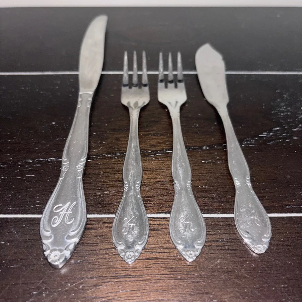 Vintage | Customcraft Stainless Flatware Set Spoons‎ Forks Knife Simeon L George